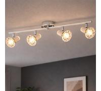 Lampe De Plafond Lampe De Salle À Manger Rail De Lumière Cristaux Réglable LED