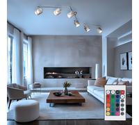 Lampe De Plafond Lampe De Salon Avec Variateur Télécommande Mobile RGB LED