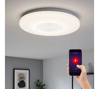Eglo Plafonnier Capasso-Z connect.z LED CCT dimmable – appli & vocal – 34 cm blanc