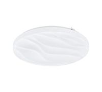 Lampe de plafond Lampe de salon Lampe de cuisine 1 flamme ronde blanche ,métal plastique, 1x LED 18W 1600Lm blanc chaud, DxH 33x6,5 cm