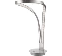 Lampe de plafond Lampe de salon LED argent satiné, plastique, 1x LED blanc chaud, l x h 25x36 cm