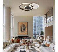 Lampe De Plafond Lampe De Salon Noire En Cristal Design LED