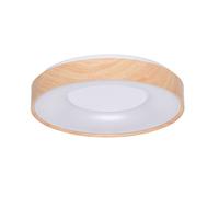 Alpinaluz Plafonnier LED rond 30 W Ø38,5 cm - Design minimaliste avec cadre effet bois et anneau intérieur blanc - Lumière CCT réglable 3000K-4000K-6000K pour salon, chambre ou cuisine