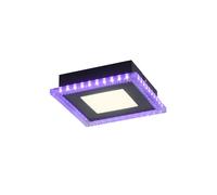 Lampe De Plafond LED Dimmable Noire RGB B:20 Cm 2700-5000 K Pour Salon