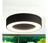 Lampe De Plafond LED Éclairage Extérieur Plafonnier Gris Foncé Aluminium 3000K