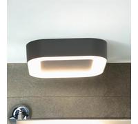 Lampe De Plafond LED Extérieure Carrée Gris Foncé Aluminium 3000K 538LM
