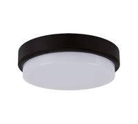 Lampe De Plafond LED IP65 Noir Blanc 4100 K Ø 21 Cm Rond Humide Extérieur