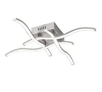Lampe de plafond LED Lampe de plafond Lampe de salon design, vagues design, 4x 4,8W 4x 430lm blanc chaud, LxH 55 x 9 cm