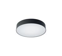 Lampe De Plafond LED Noire Ø 40,5Cm H: 9Cm 4000K 2200Lm Ronde Plate
