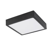 Lampe De Plafond LED Noire Métal Opale Dimmable L 14,5 Cm Big Light