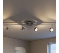 Plafonnier Spot silencieux Plafonnier LED, avec spots mobiles, 4x5W 4x360lm 3000K, LxH 65x14,5 cm
