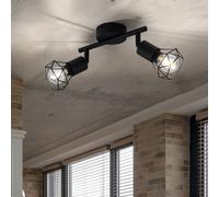 Plafonnier rétro spot spot cage réglable en set comprenant des ampoules LED