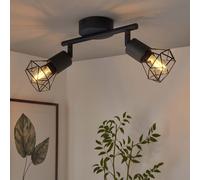 Lampe De Plafond LED RÉTRO Pour Salon Filament En Cage Spot Réglable