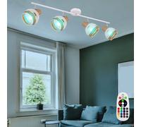 Lampe De Plafond LED RGB Avec Télécommande Spot Barre Réglable Cage Dimmable