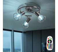 Lampe De Plafond LED RGB Dimmable Spot Rondelle Projecteur Cage Télécommande
