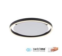 Lampe De Plafond LED Ronde Ø 39,3Cm Anthracite Blanc Métal 3000 K Dimmable