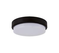 Lampe De Plafond LED Ronde IP65 D: 17,5 Cm Noir Blanc Humide Extérieur