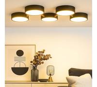 Lampe De Plafond Luminaire De Salon Plafonnier Effet Bois LED Dimmable 3 Niveaux [EEK: Nicht bewertet]