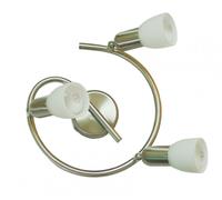Lampe de plafond Métal Nickel Mat Blanc Spots mobiles Salon Chambre à coucher