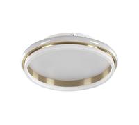 Lampe de Plafond Moderne LED Intégrées Anneau Rond Suspension Métal Blanc et Dor [EEK: G]