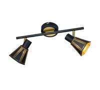 Lampe de plafond NOIR OR Spot rétro réglable en kit, ampoules LED incluses