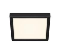 Lampe de plafond Panneau de montage Lampe de bureau noire Lampe de salon carrée, plastique métal, 1x LED 21W 2000lm 4000K blanc neutre, LxLxH 30x30x3,2 cm