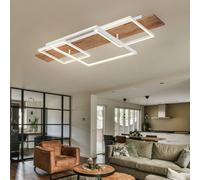 Lampe de plafond Plafonnier LED salle à manger 3 niveaux de gradation lampe de salon moderne LED, aluminium métal, 1x 32W 2000lm 3000K, LxlxH 95x40x10 cm