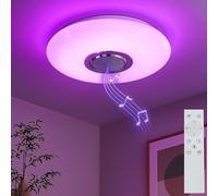 Trio-Leuchten - Lampe de plafond pour chambre - Haut-parleur Bluetooth, télécommande, LED RGB