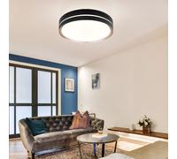 Plafonnier LED plafonnier lampe de salon lampe de salle à manger, métal plastique bronze blanc, CCT dimmable télécommande mémoire/fonction veilleuse, 24W 1100lm 2700-6500K blanc chaud-blanc froid, H 8