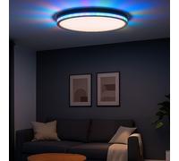 Lampe De Plafond Pour Salon Effet Arc-En-Ciel RGB LED Télécommande Dimmable CCT
