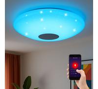 Lampe De Plafond Smart LED Dimmer Avec Changement De Couleur 38Cm