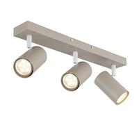 Lampe de plafond Spot de plafond 3 flammes GU10 sable Lampe de salon, orientable, métal, 3x GU10, LxlxH 41x6x12 cm