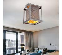 Lampe de plafond Spot décoratif Punching Silver Gold Square Frame