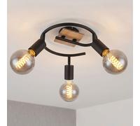 Lampe De Plafond Spot En Bois Pour Le Salon Rond D 25 Cm [EEK: Non noté]