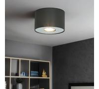 Lampe De Plafond Spot Petite Ø 13 Cm H: 8,5 Cm GU10 Grise Ronde À Poser