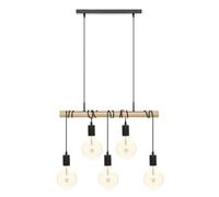 Lampe de Plafonnier 5 Têtes "Jake" 120cm Noir