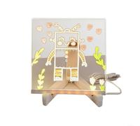 Lampe de planche à dessin LED à faire soi-même pour enfants, tableau d'écriture en acrylique transparent avec effaçable, 7 stylos de couleur et support, lumière créative faite à la main pour le dessin