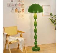 Lampe de plancher verte pour le salon,Lumière de plancher de style crème moderne 63" Lampe de plancher de champignon unique de 3 couleurs,Lumière debout haute pour la chambre à coucher, bureau, coin
