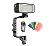 Lampe de plongée pour DJI pour caméra d'action avec étanchéité IPX8, charge magnétique de 40 mètres, batterie 2500 mAh, 7 filtres de couleur et support de griffe (éclairage + support)