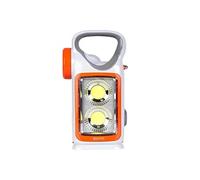 Lampe de Poche 16 LED 1W Rechargeable et Solaire Multifonction Blanc