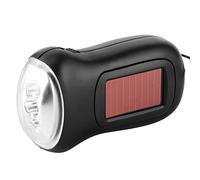 Lampe de Poche à énergie Solaire à Manivelle, Lampe de Poche de Survie, Lampe de Poche LED D'urgence Rechargeable, Lampe de Poche Dynamo à Mousqueton à Pression Rapide pour Randonnée en Plein Air