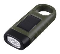 Lampe De Poche À Énergie Solaire À Manivelle, Petite Lampe De Poche Portable À Dynamo De Survie Avec Mousqueton, Pour L'extérieur(Army green,14.5cm*3)