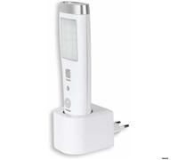 Lampe de poche à induction d'urgence Lampe Torche à Détecteur de Présence Angle Détection 60° 15 LED Rechargeable Batterie Blanc