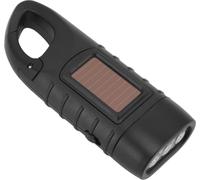 Lampe de poche à manivelle alimentée par énergie solaire Lampe de poche de survie professionnelle rechargeable pour les sports de plein air, le camping et la randonnée