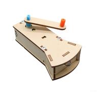 Lampe de poche à manivelle - Modèle de génération d'énergie - Pour la technologie éducative de la physique et l'apprentissage des énergies renouvelables avec construction en bois