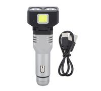 Lampe De Poche à Prise Pour Voiture, Double Source De LumièRe Rechargeable, Super Brillante, Mini Torche D'urgence ChargéE Pour Automobile, Double LumièRe