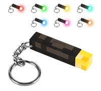 Lampe de poche artisanale Lampe murale Porte-clés Veilleuse magnétique Rechargeable 7 couleurs Mini lampe de chevet 2 en 1 Éclairage et pendentif pour enfants Cadeaux Cosplay Décoration de fête