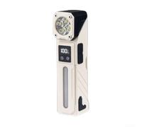 Lampe de poche d'angle haute intensité, lampe frontale magnétique, multifonction, ultra lumineuse, portable, longue durée pour le travail en plein air (blanc)