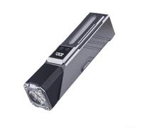 Lampe de poche d'angle magnétique COB LED polyvalente, étanche, rechargeable pour inspection, camping, réparation (gris)