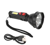 Lampe de poche de chargement USB LED lumière forte outil d'urgence multifonctionnel avec perles LED OSL COB 3 modes d'éclairage portée de 800 m pour camping en plein air randonnée